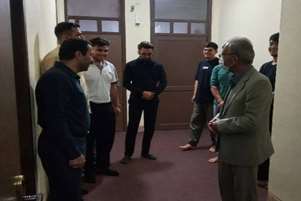 دیدار صمیمانه رئیس، معاون و کارشناس فرهنگی دانشجویی مجتمع آموزش عالی سلامت باقرالعلوم (ع) سپیدان با دانشجویان خوابگاه پسرانه حضرت ولیعصر (عج)